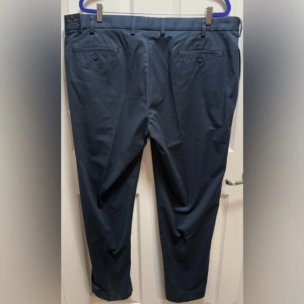 Brooks Brothers Men's Navy Dress Pants - Lightweight Regular Cut